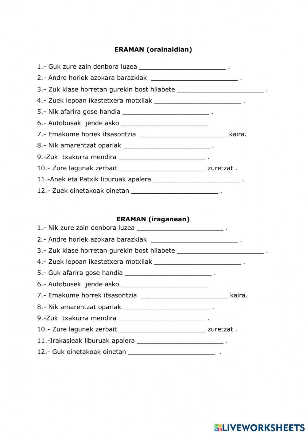Eraman trinkoa Eraman trinkoa