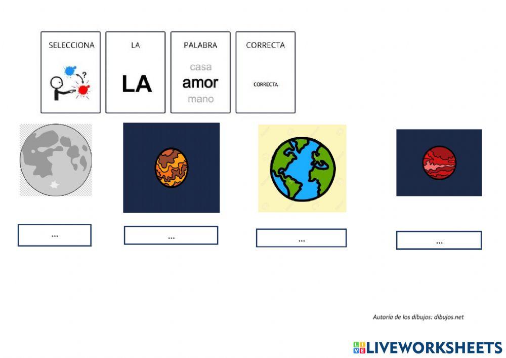 Selecciona la palabra correcta