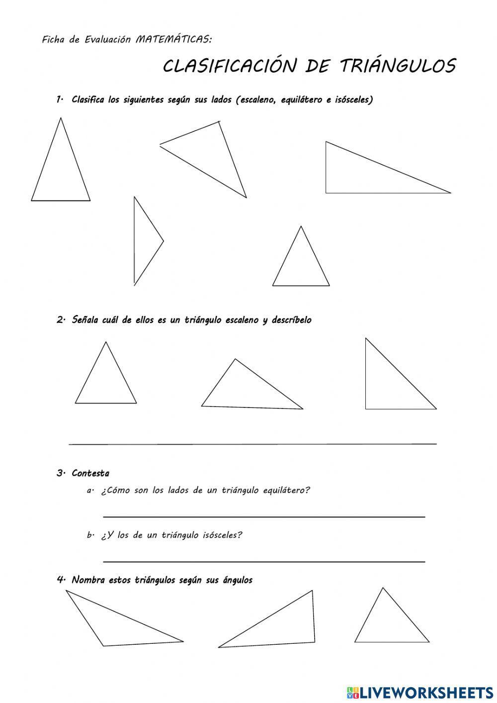 Clasificación de Triángulos