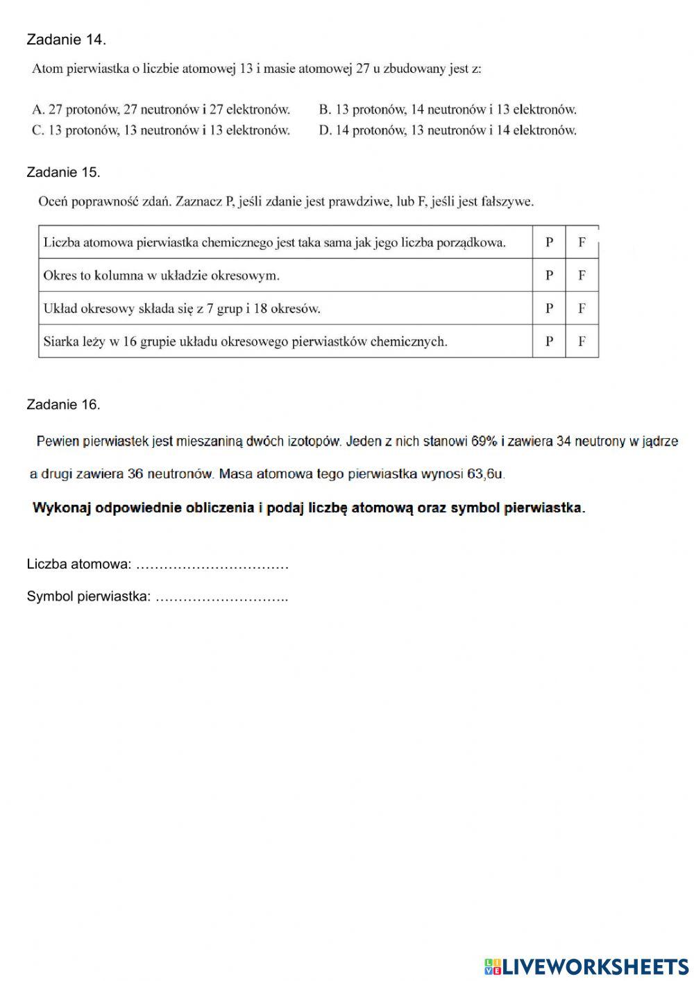 Świat okiem chemika