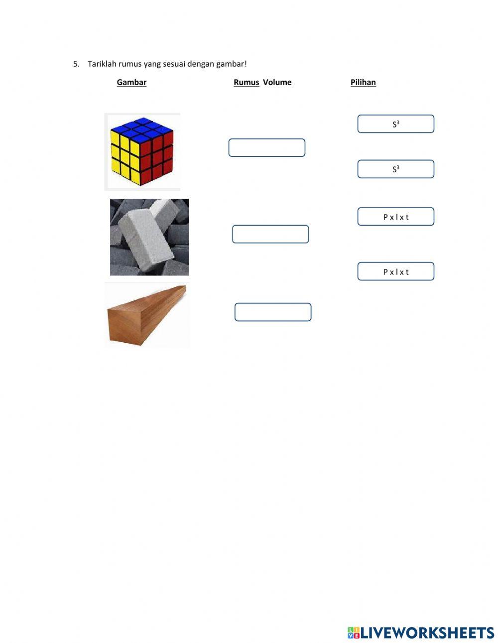Volume kubus dan balok