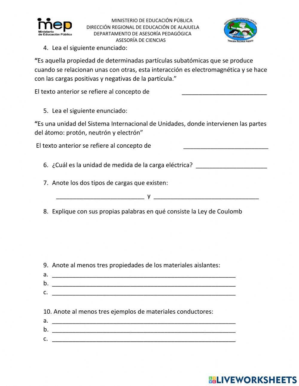 Física, Ley de Coulomb