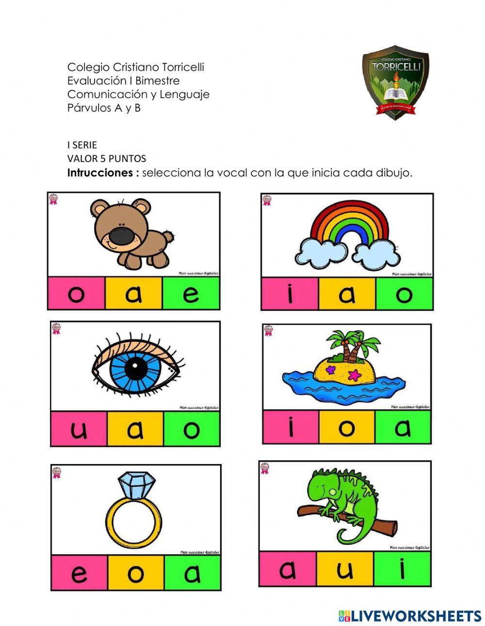 Evaluación -Comunicación y Lenguaje 