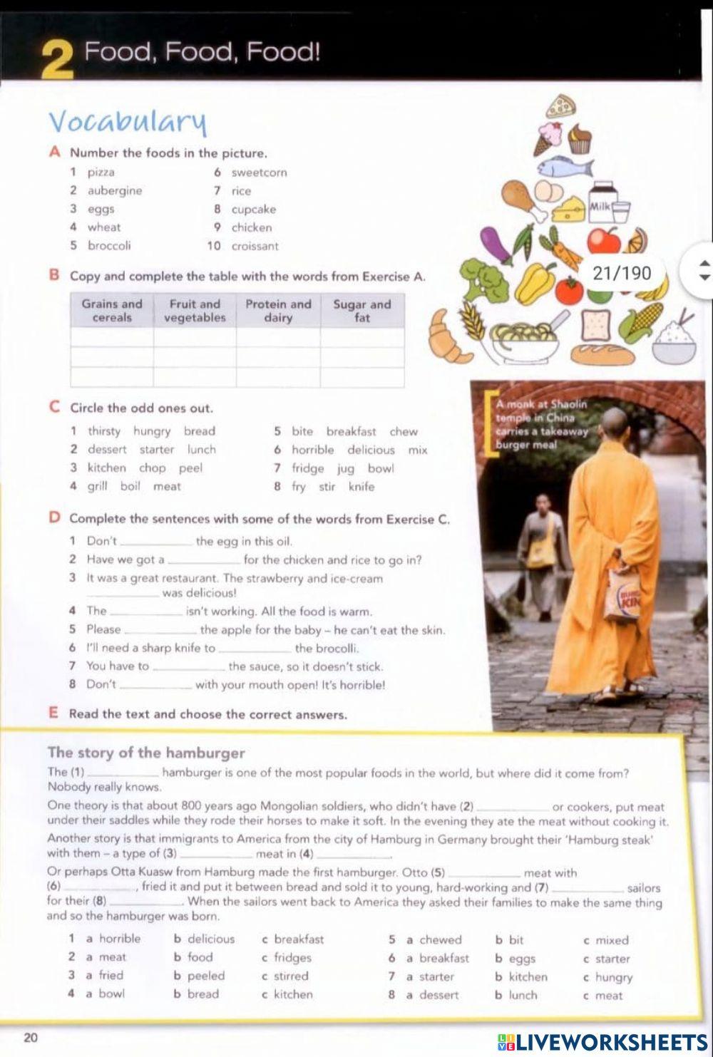 Vocabulary Unit 2 Close up