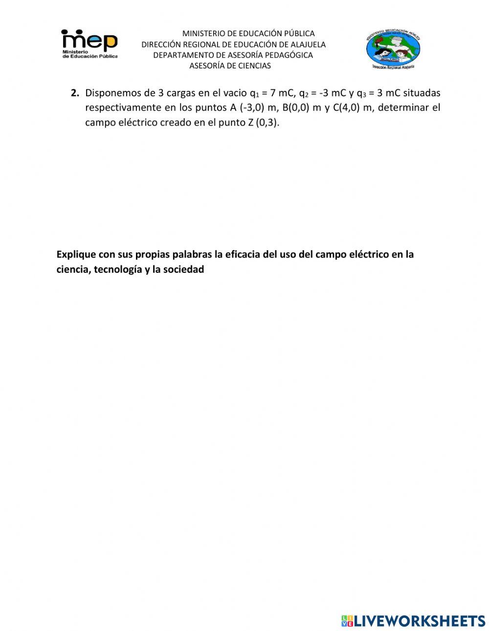 Física, Campo eléctrico