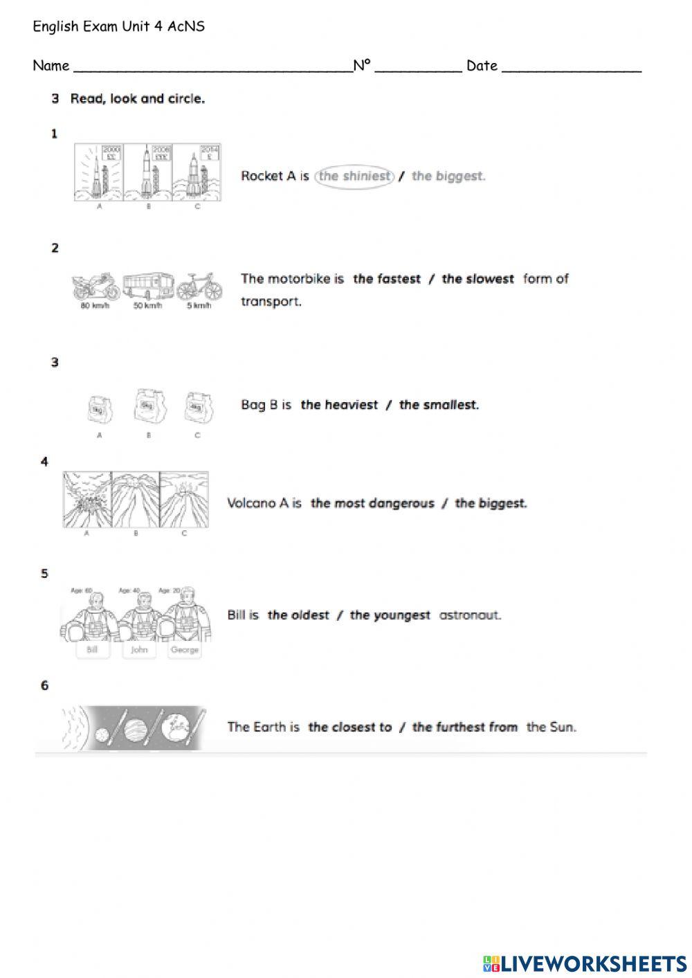 Unit 4 AcNS Test: Planets