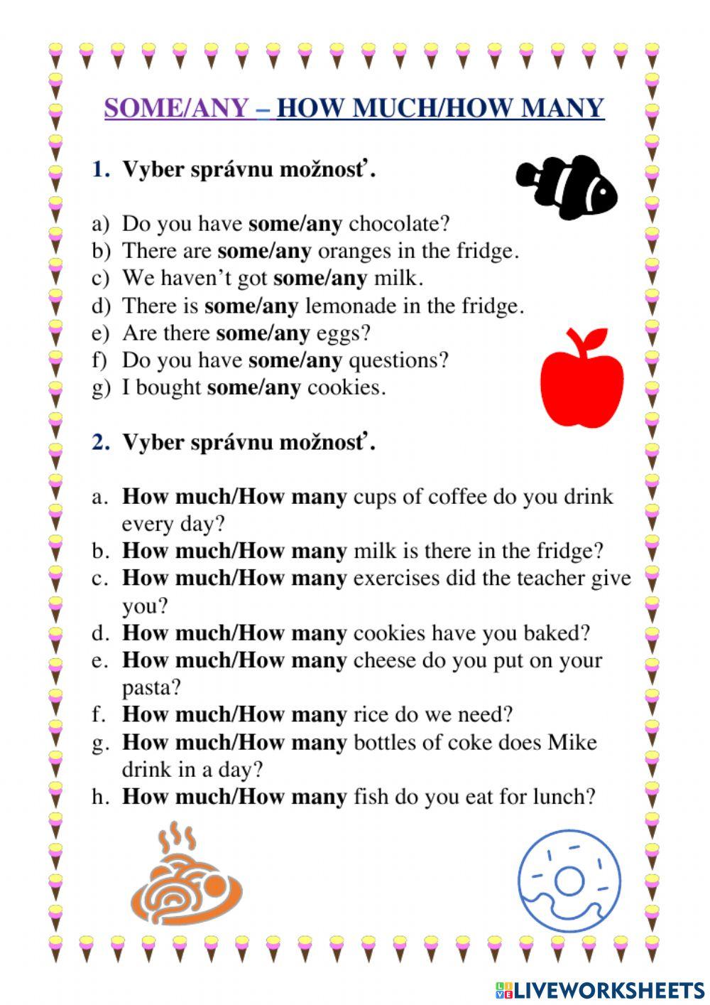 Questions about food