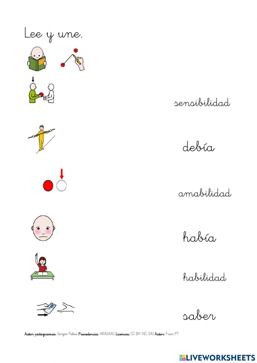 Relacionar palabras con -bir, -bur, -ber.