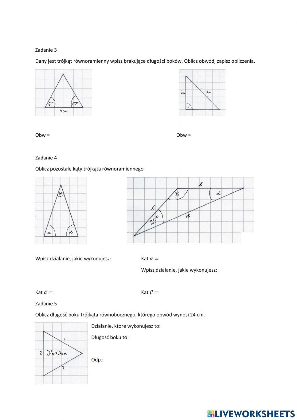 Własności trójkątów