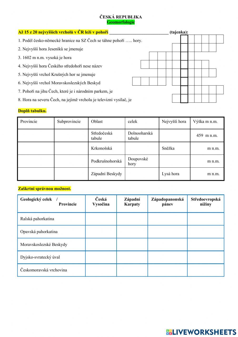 ČR2 - geomorfologie2