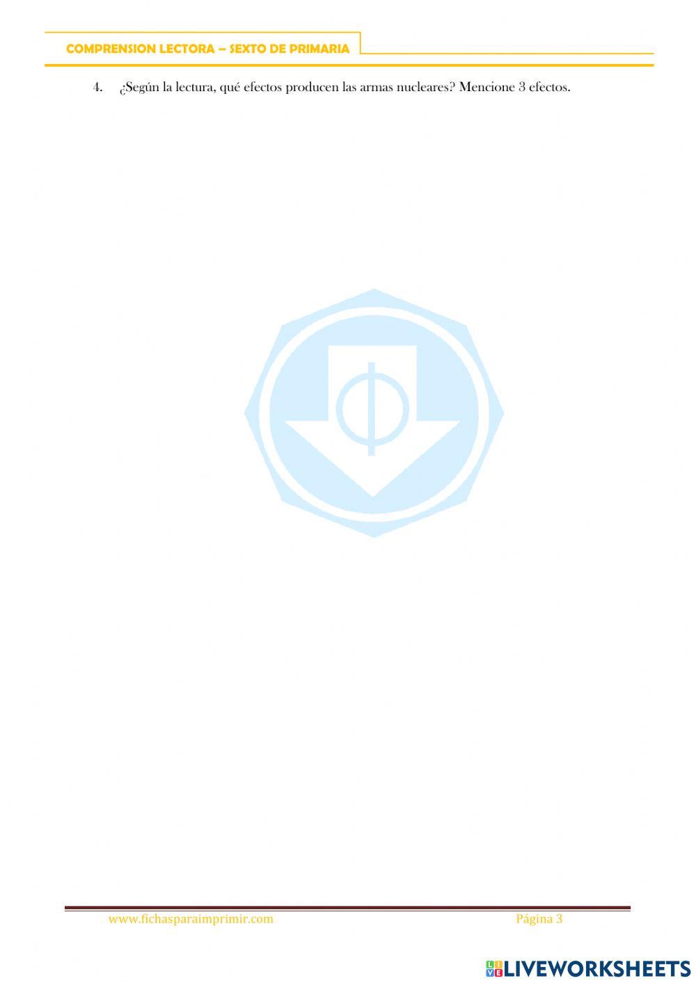 Comprensión de lectura