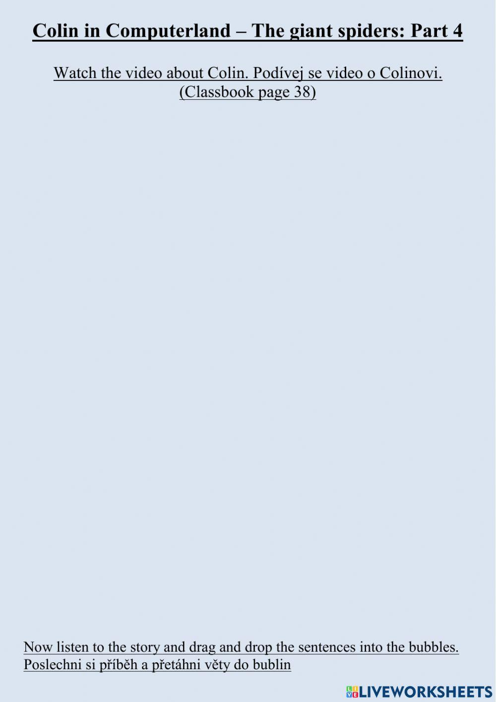 Colin in computerland - The giant spiders: Part 4