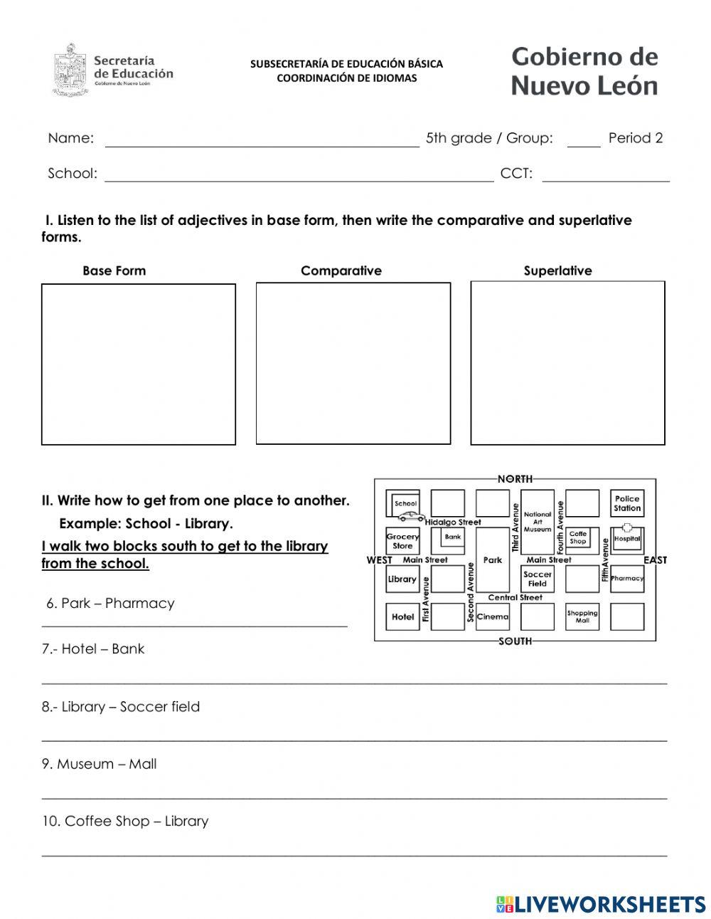 Trimester exam 5th grade 2