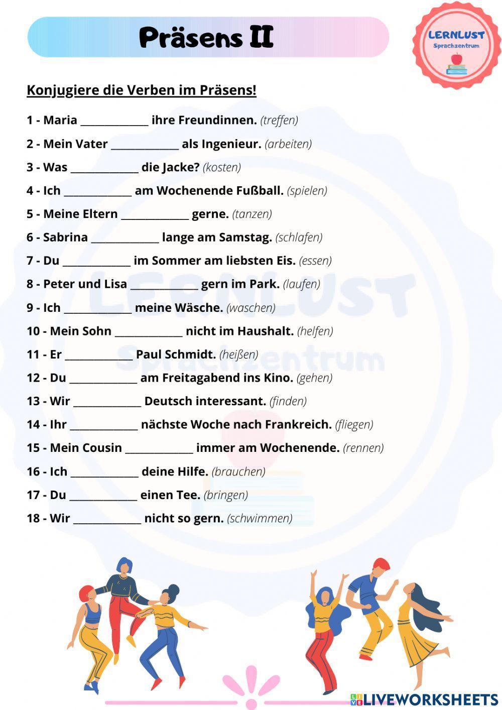 Präsens - Konjugation - II