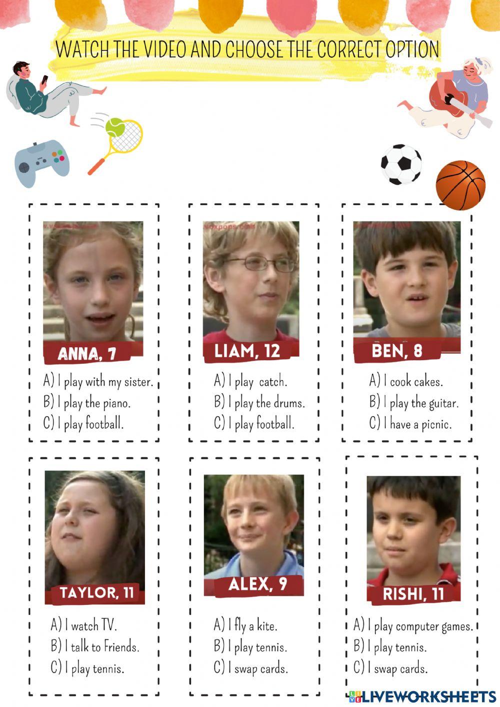 What do you do at the weekend?