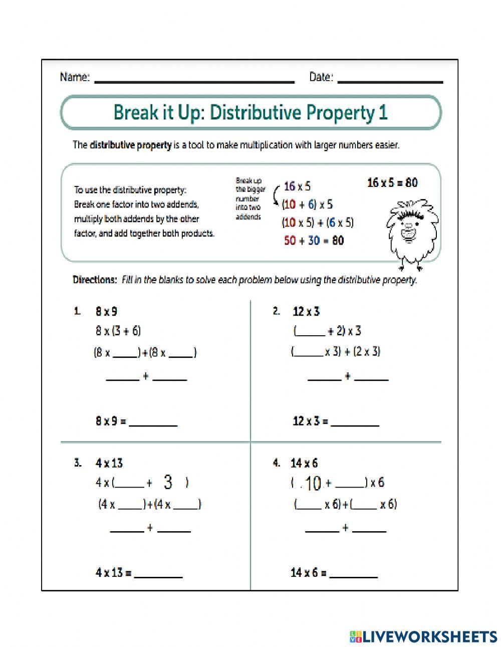 786210 the distributive property and associative