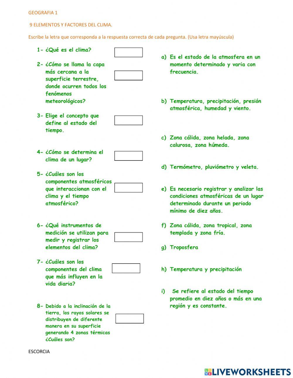 Elementos y factores del clima