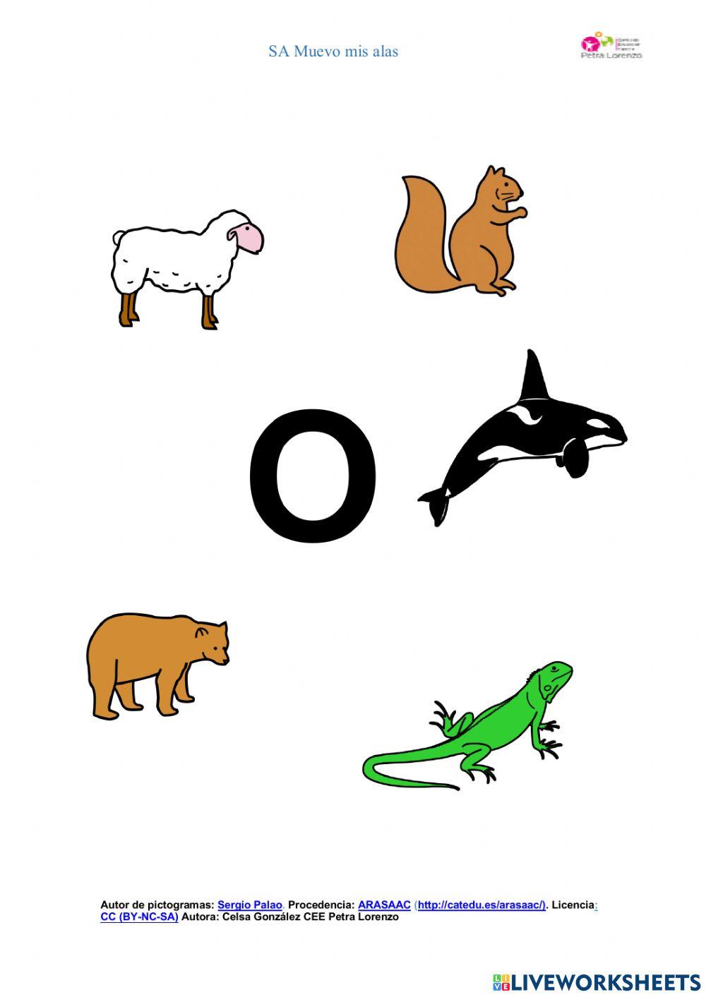 Une la vocal con las imágenes que empiezan por ella