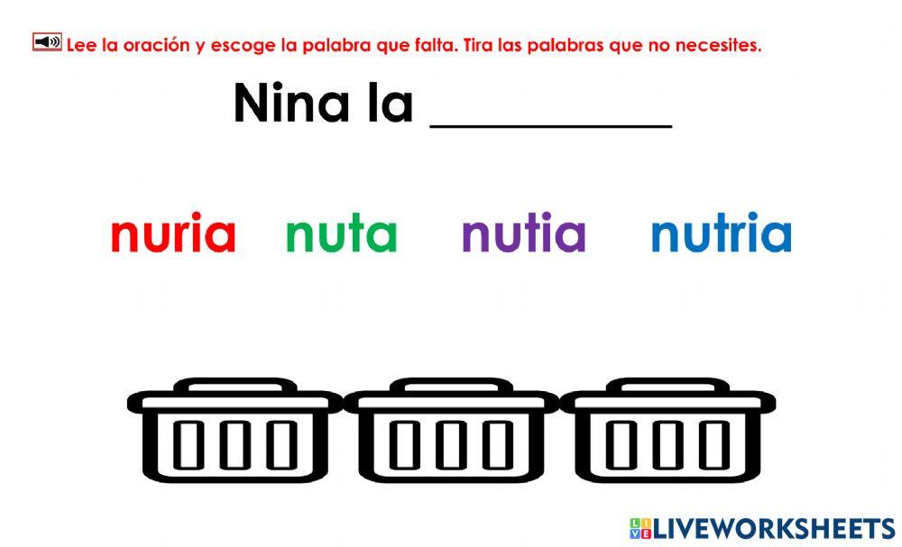 Nina la nutria: Examen 0