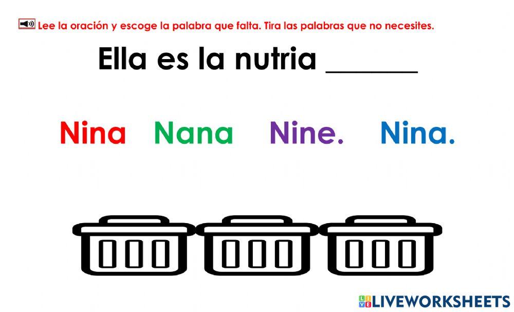 Nina la nutria: Examen 1