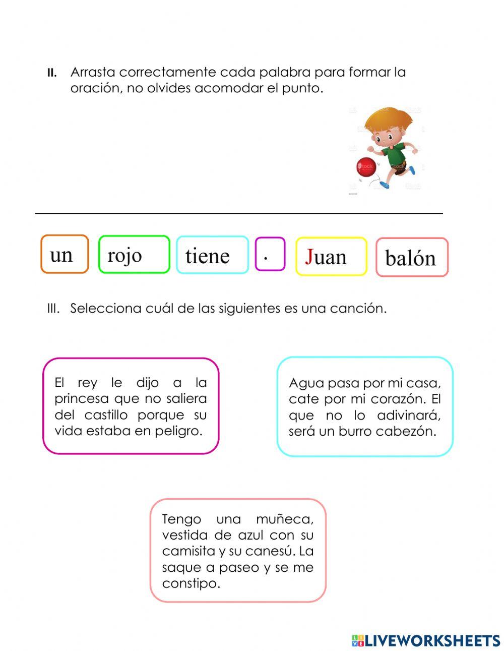 Examen español 2do trimestre