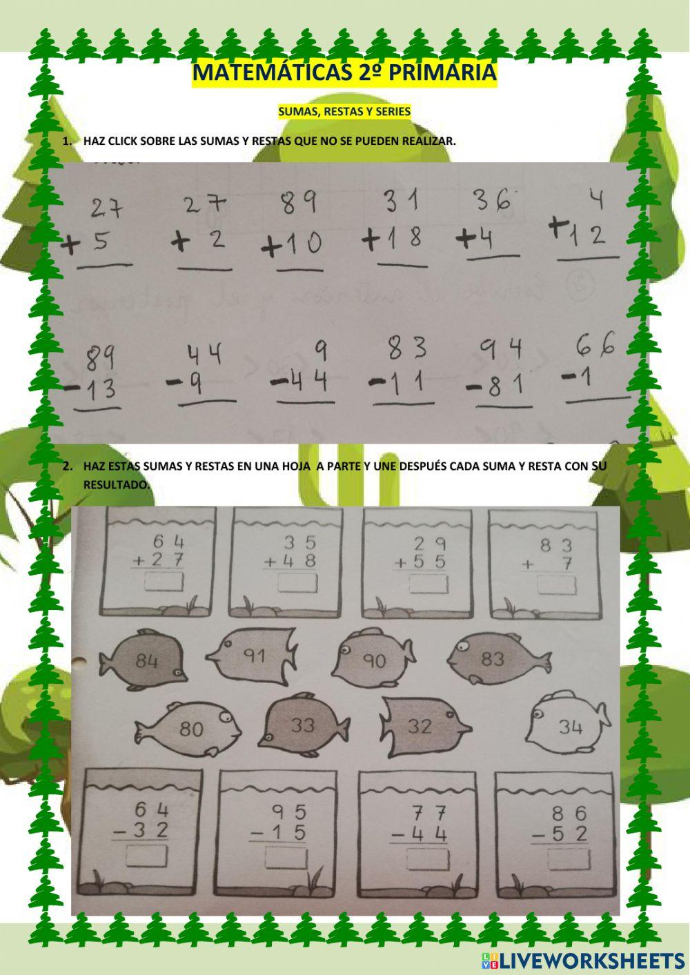 Sumas, resta y series