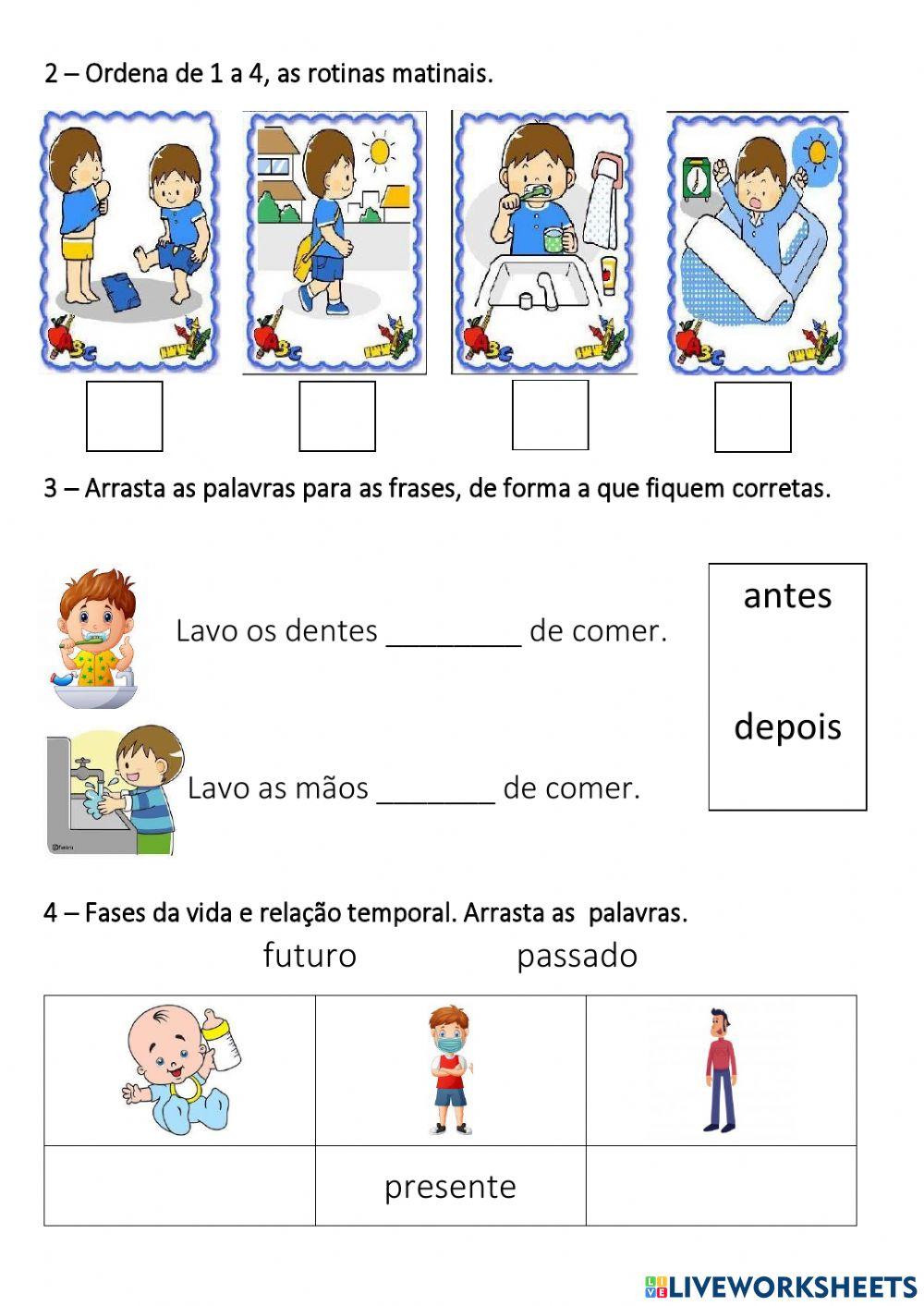 Estudo do Meio - Dias da Semana - Noções temporais