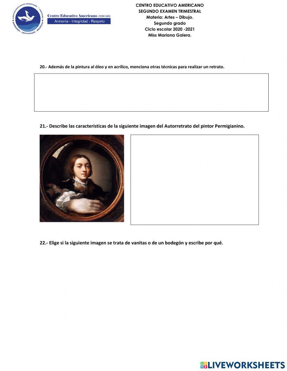 Segundo examen trimestal