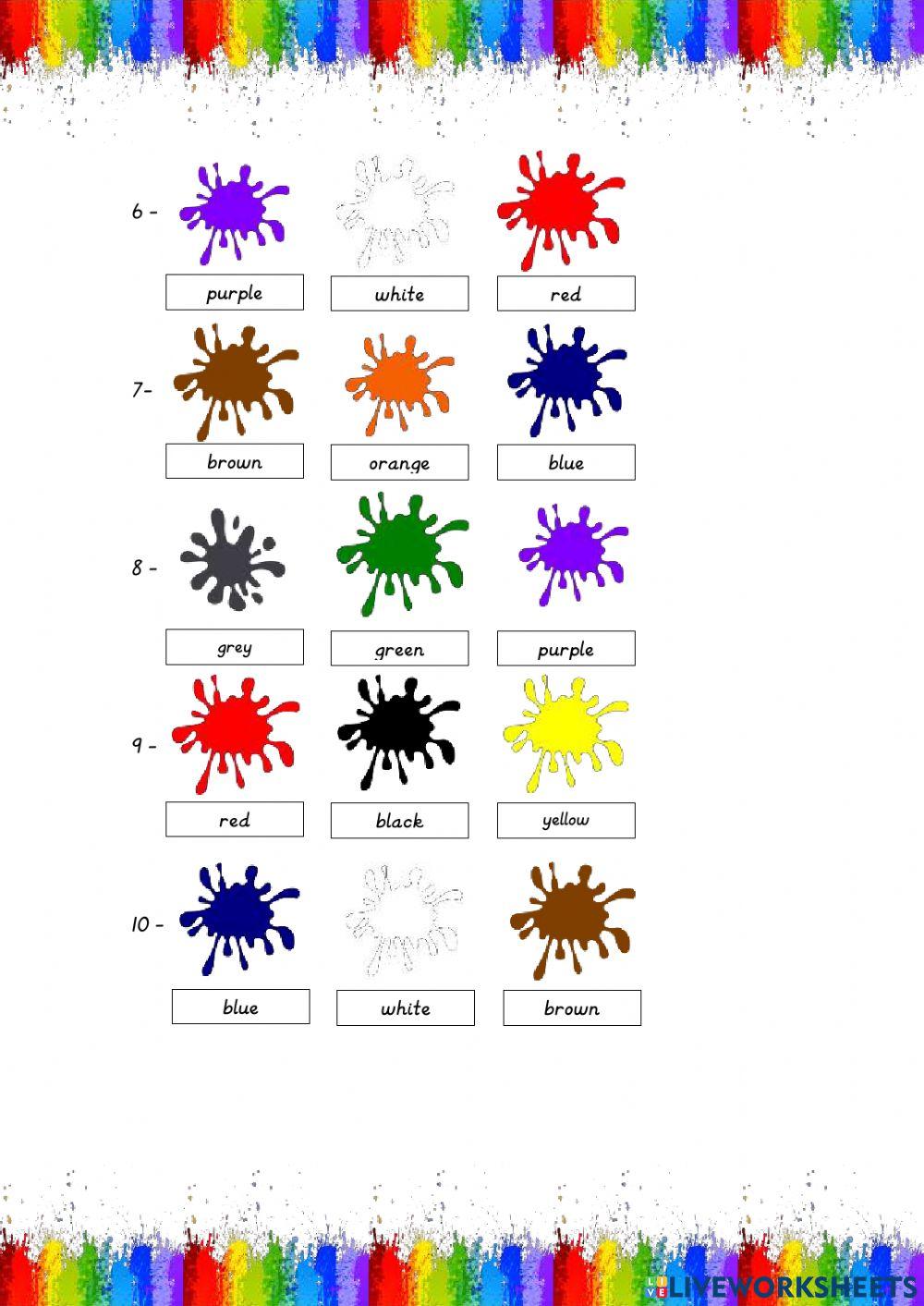 Listening Comprehension - Colours