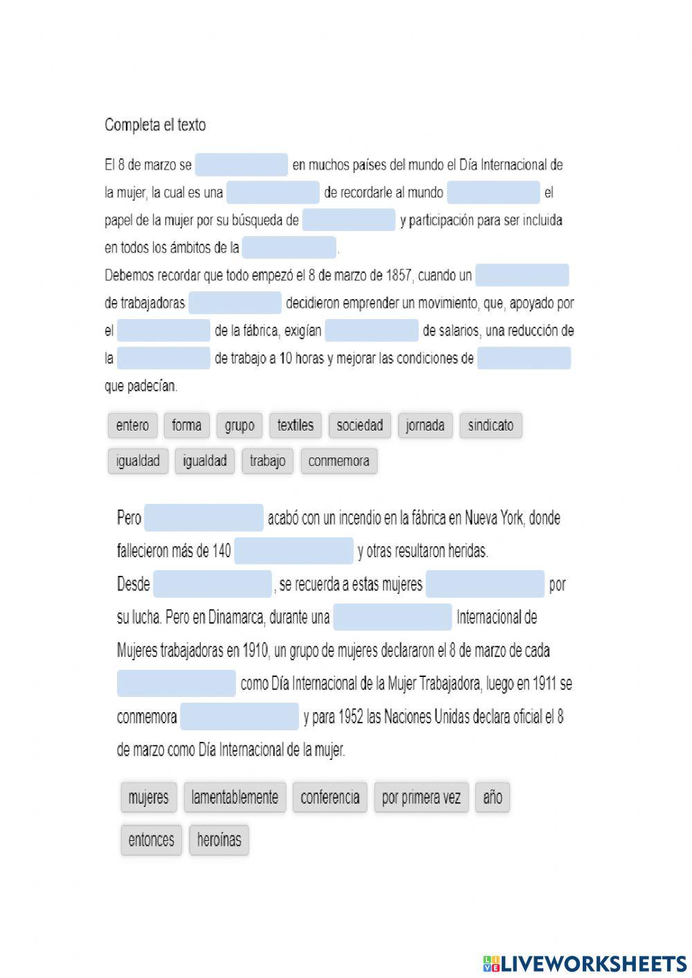 Dia internacional de la mujer