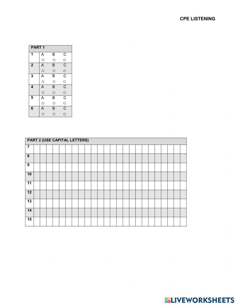 786799 cpe answer sheet maria m liveworksheets