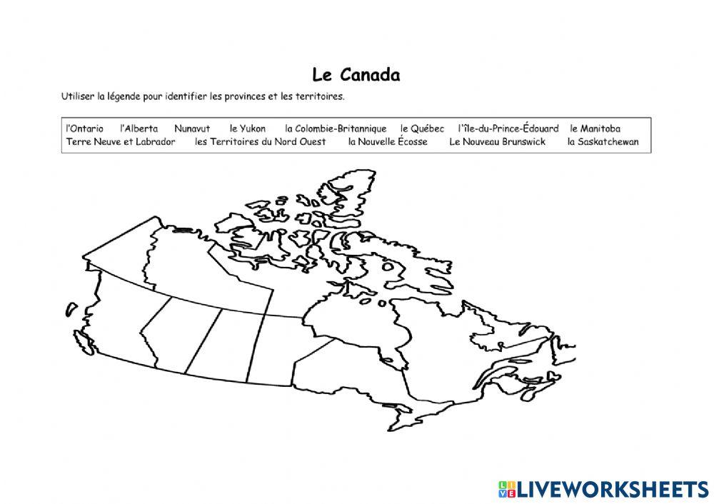 Les provinces et territoires canadiens