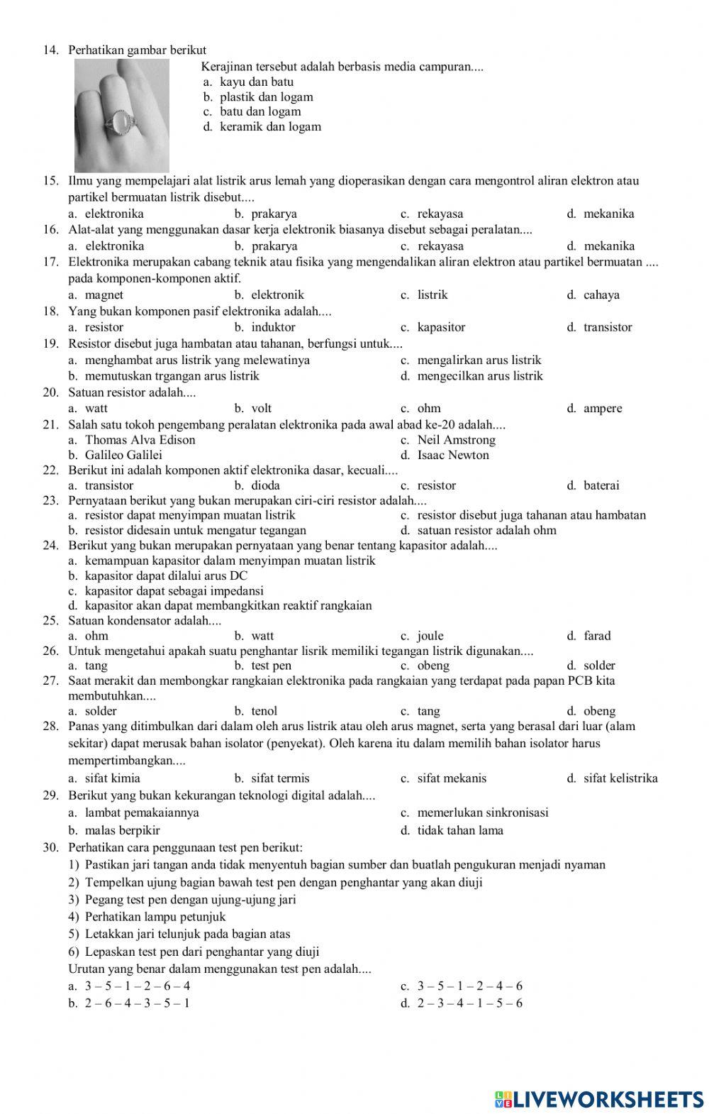 Pts prakarya kelas 9 semester 2