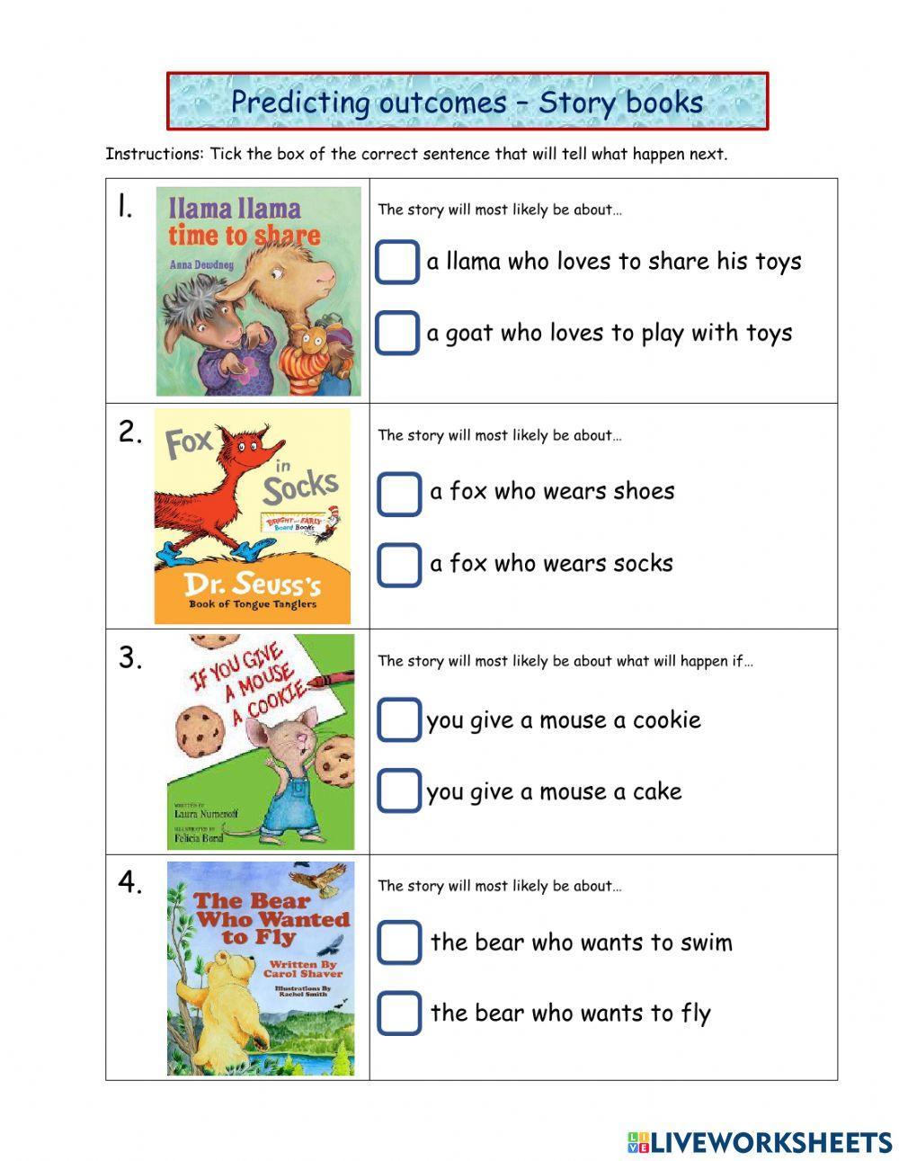 Predicting Outcomes-Story book