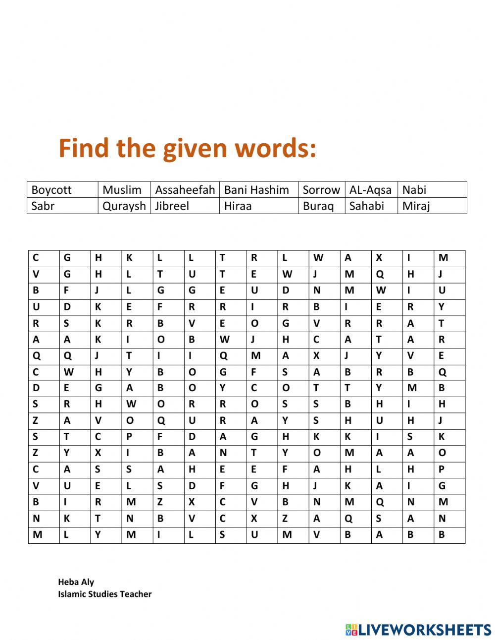 Seerah Revision Level 3 Islamic Studies