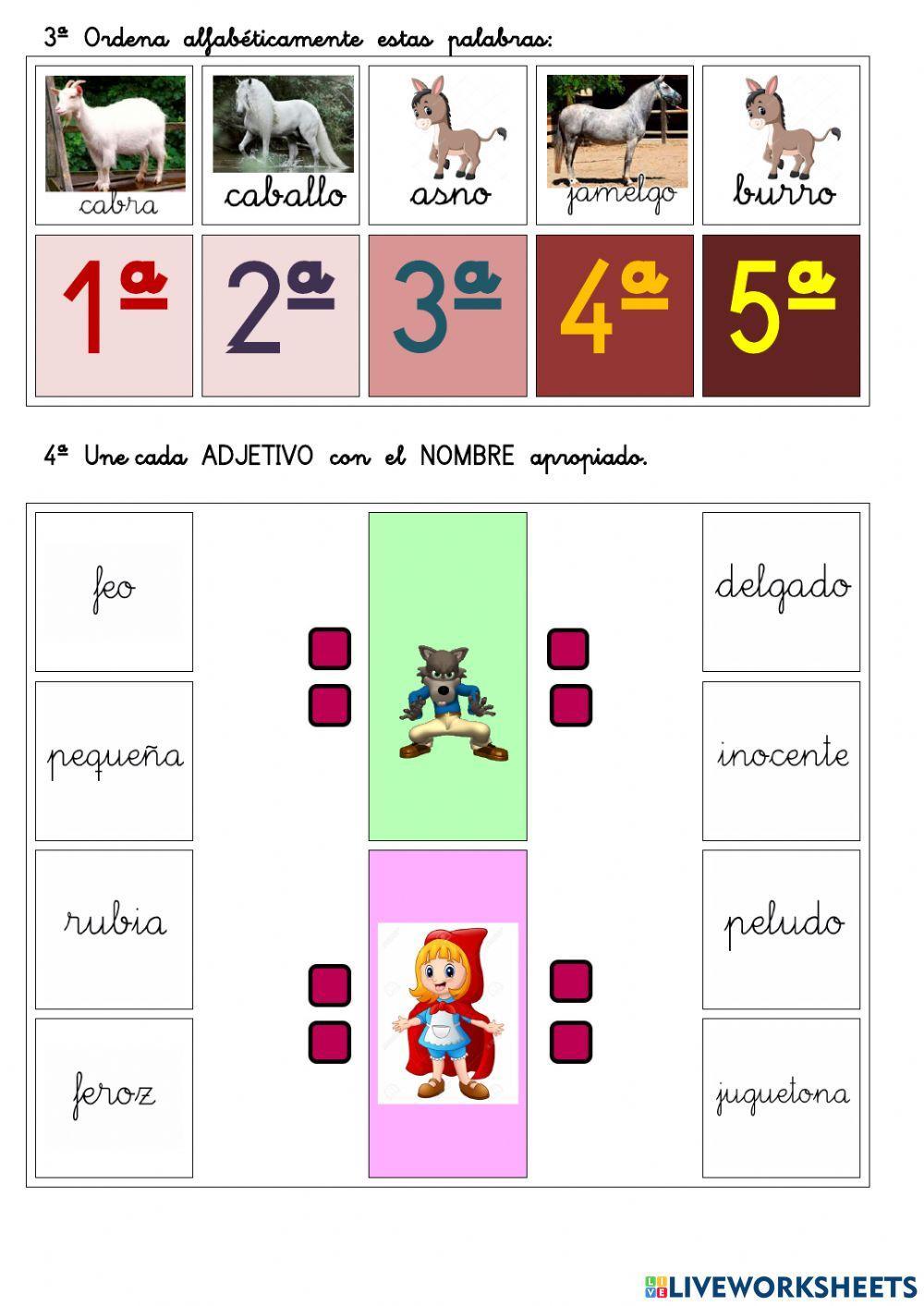 Comprensión Lectora 3º EP 13- fábulas tildes adjetivos