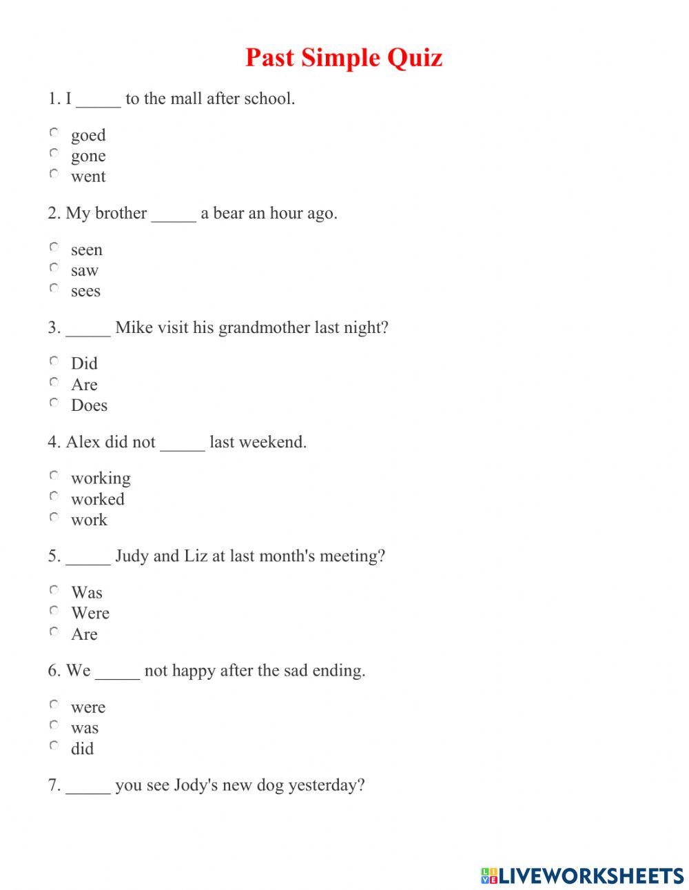 Test for For Grade 4