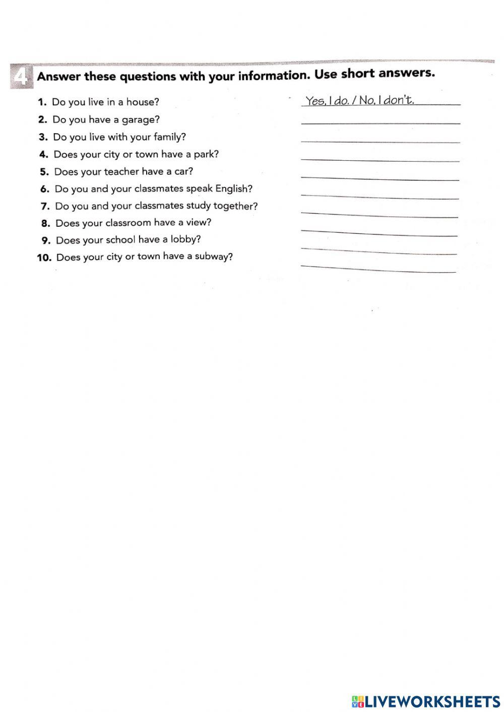 There is-there are exercises