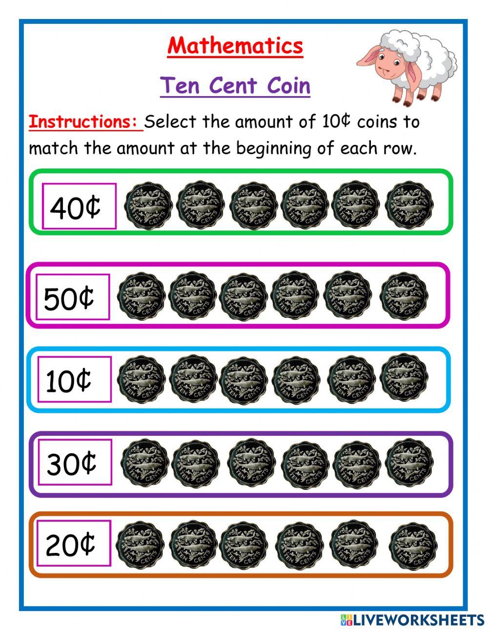 Ten cents coin