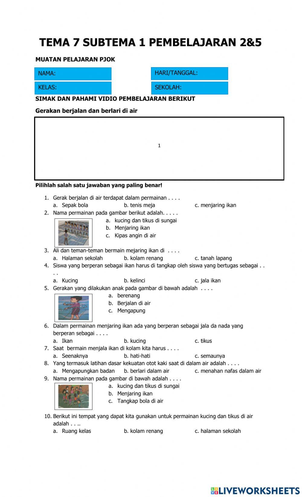 Tema 7 subtema 1 pembelajaran 2&5