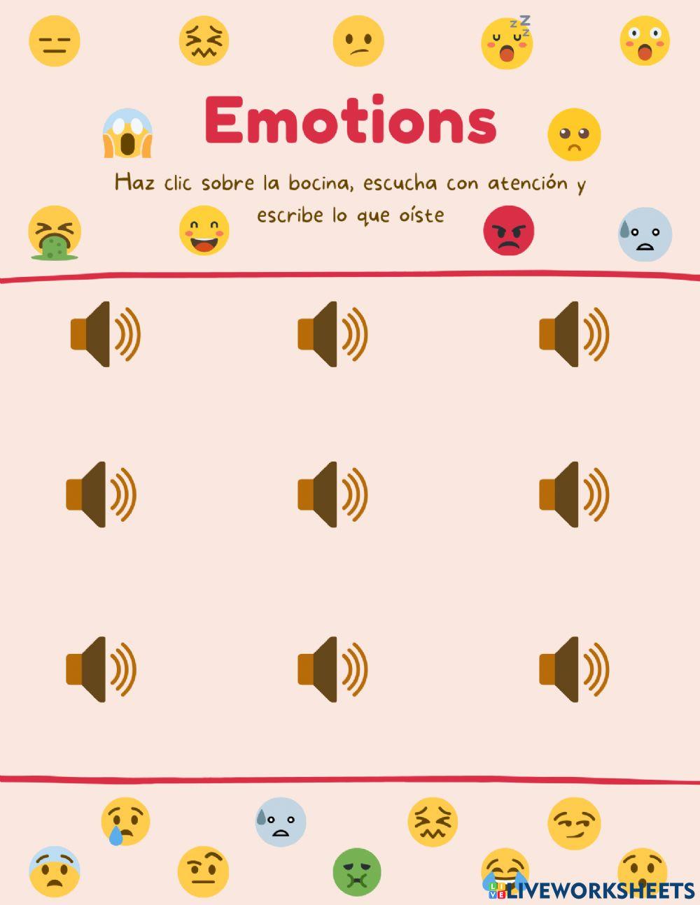 Emotions online exercise for Sexto de primaria | Live Worksheets