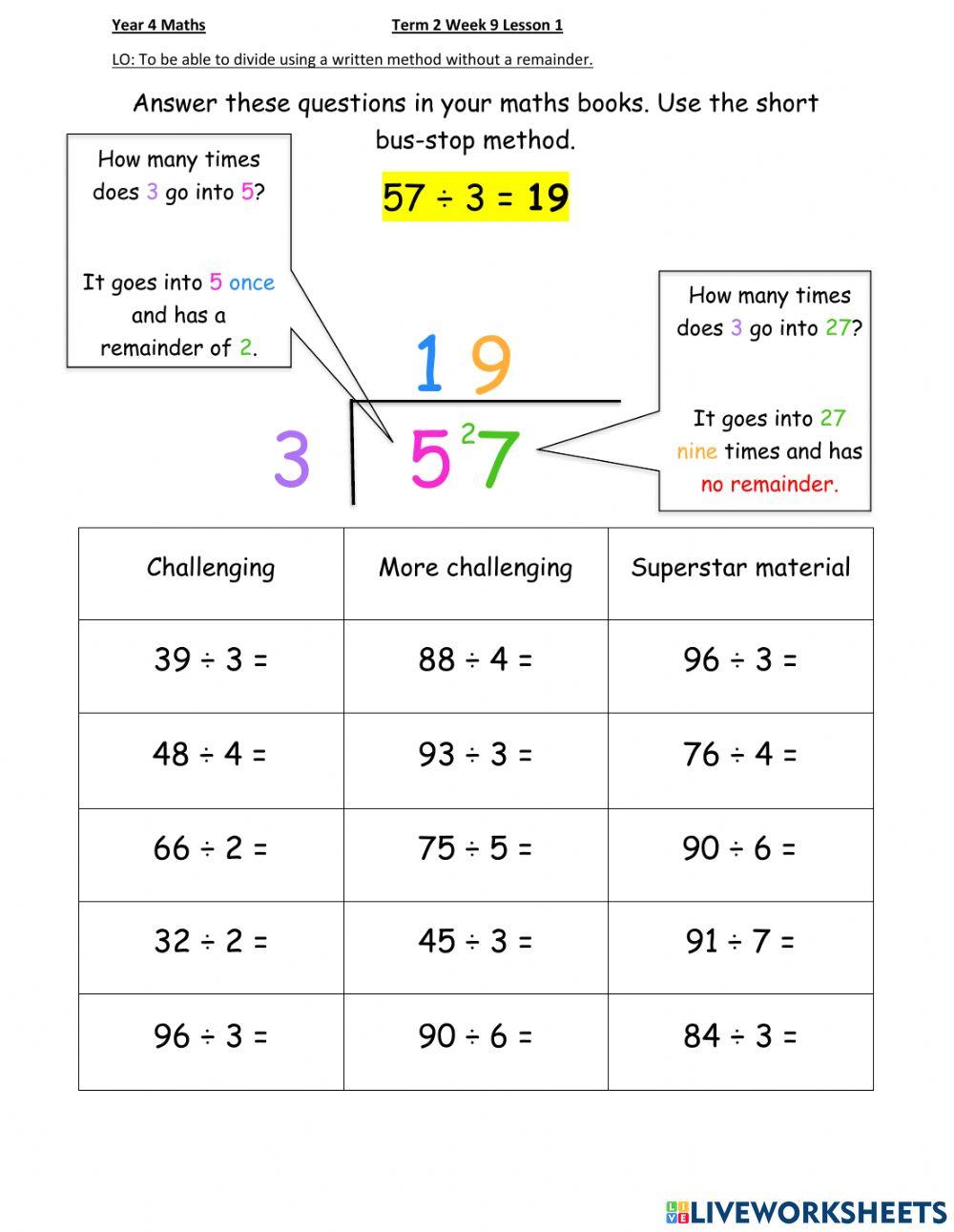 DIS Maths week 9 Lesson 1 (Higher)