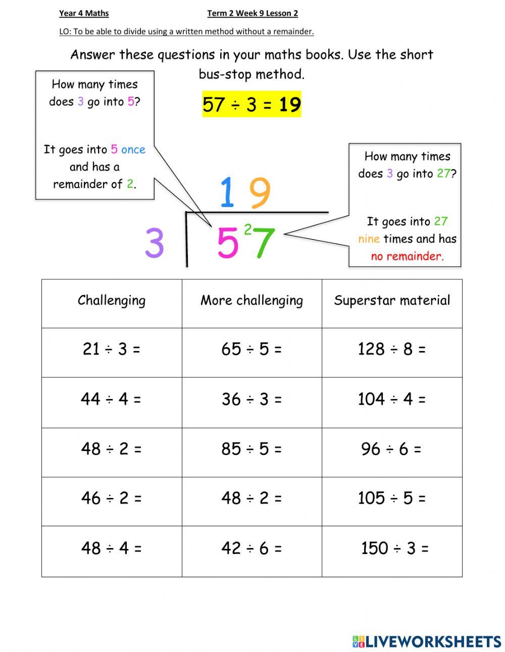 DIS Maths week 9 Lesson 2 (Intermediate)