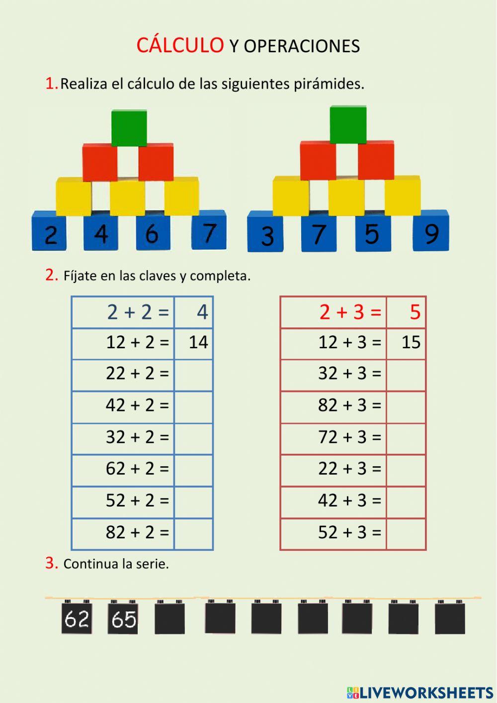 Cálculo y operaciones