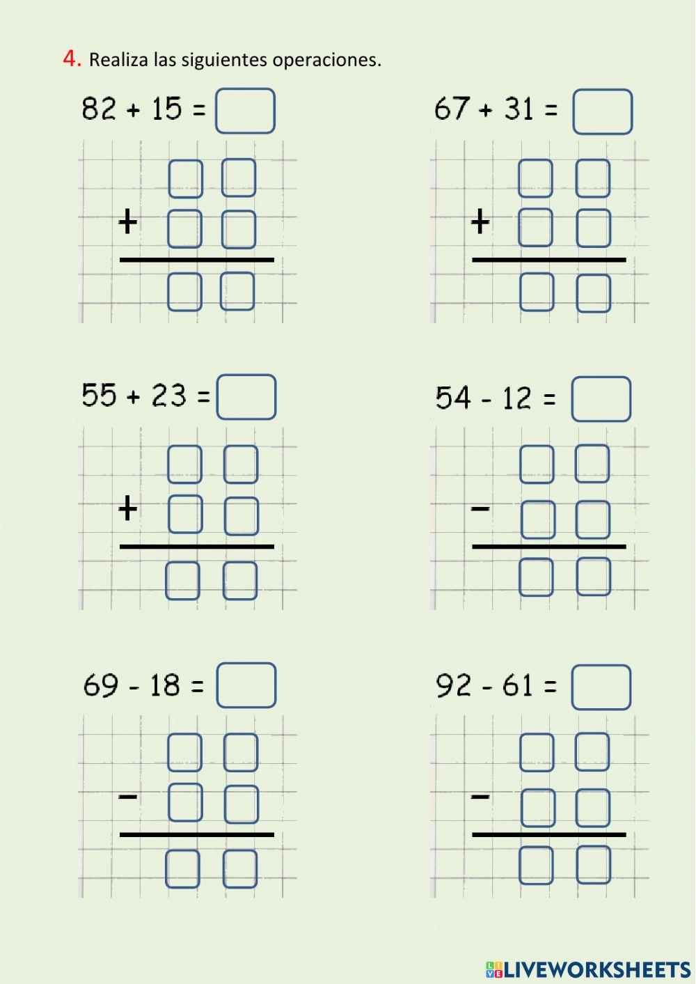 Cálculo y operaciones
