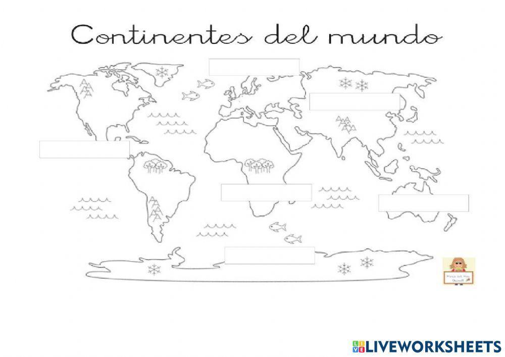 Los continentes del mundo