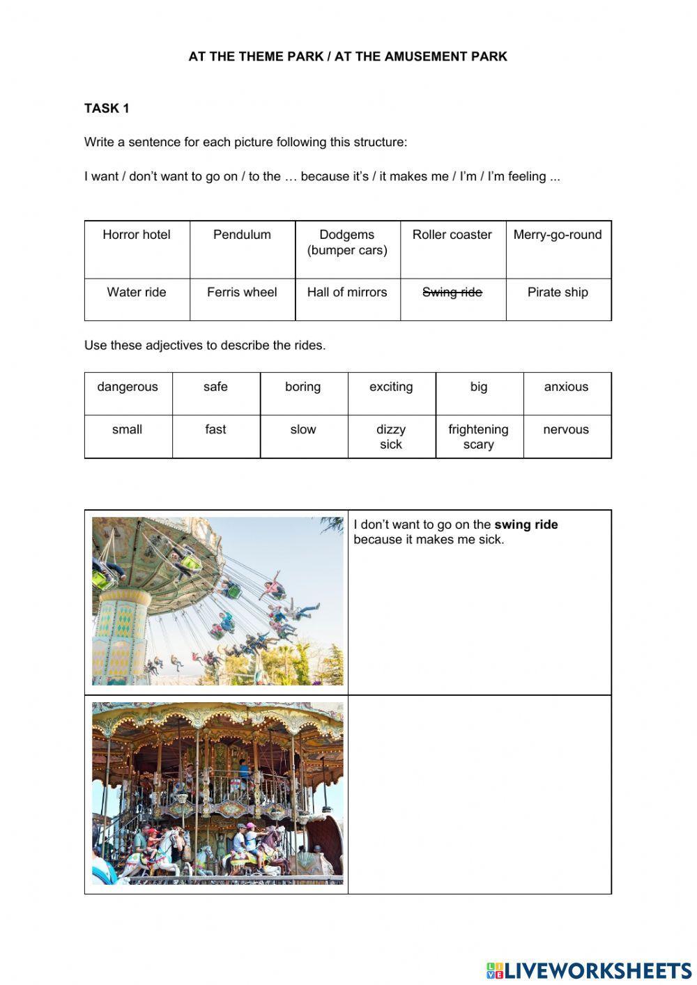 At the amusement park