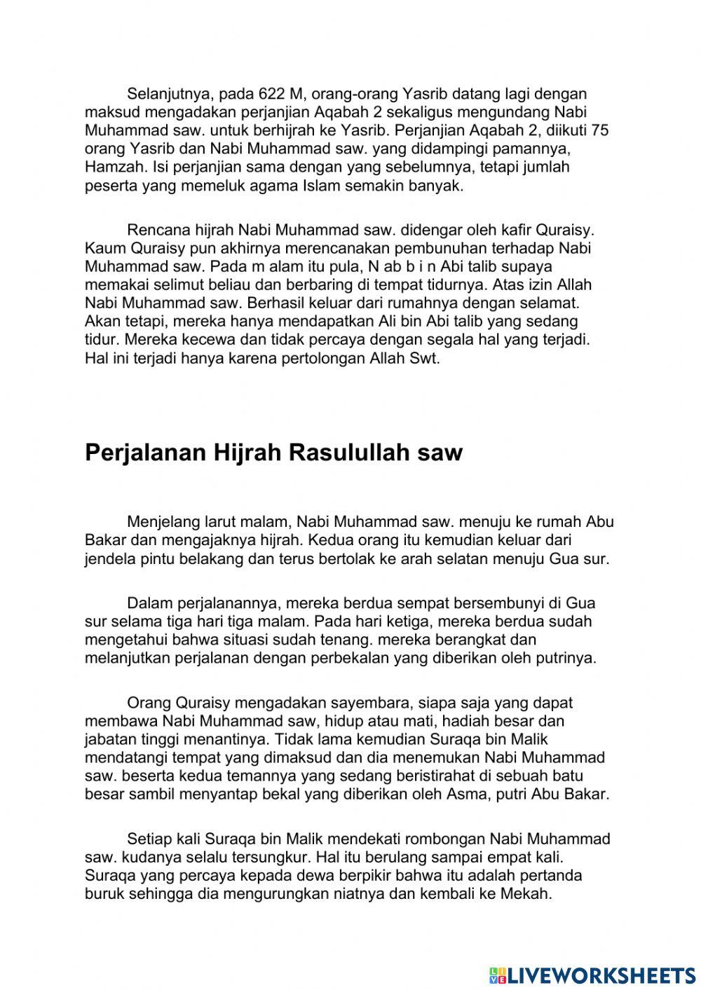 Hijrah ke Madinah Sebuah Kisah Yang Membanggakan
