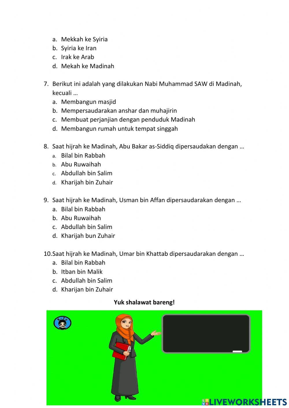 Hijrah ke Madinah Sebuah Kisah Yang Membanggakan