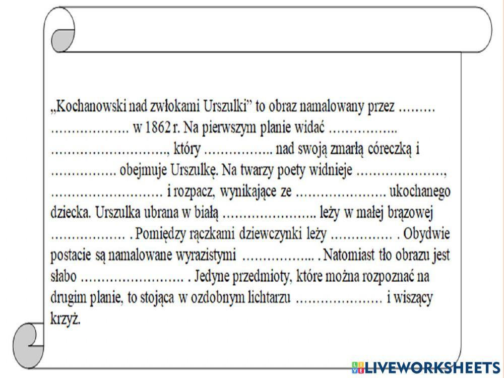 Jan Kochanowski tren I i V